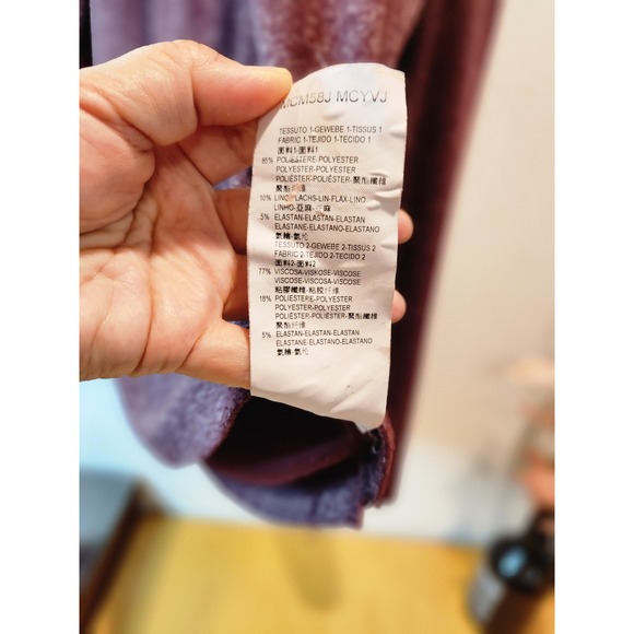 Armani Collezioni Burgundy Long Sleeve Knit Sweater Top‎ XL - Picture 5 of 8